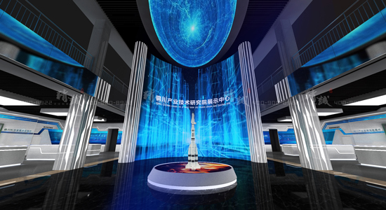 銅川產(chǎn)業(yè)技術(shù)研究院展覽館設(shè)計成果，政府領(lǐng)導(dǎo)親自考察